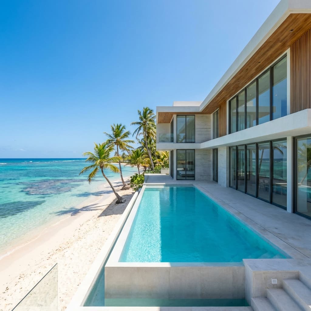 Beachfront villa in the Dominican Republic